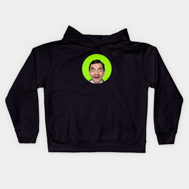 Mr Bean Green Kids Hoodie by Printnation